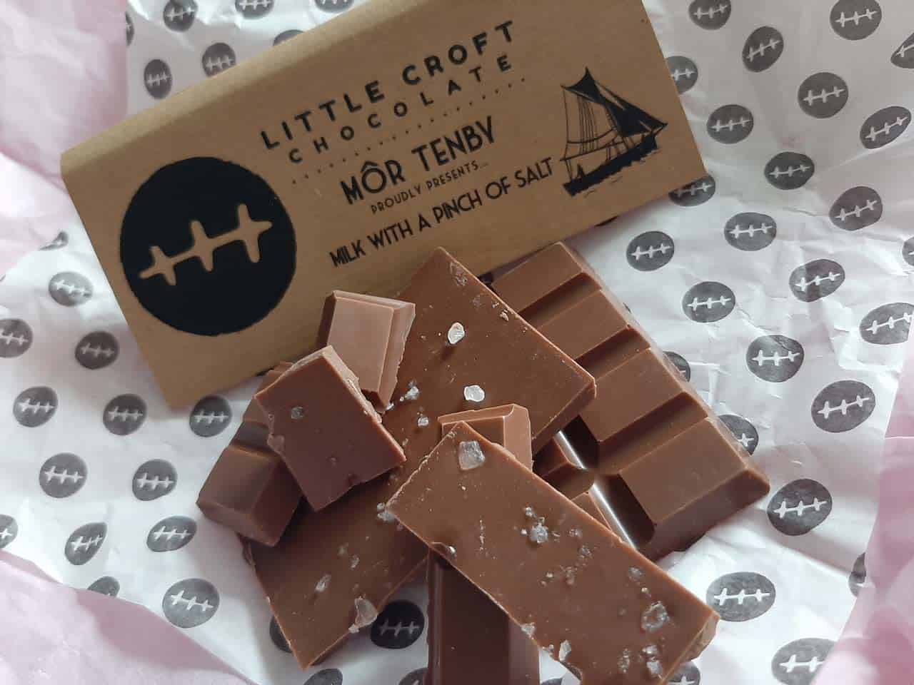 Môr of Tenby Coffi Da and Little Croft Chocolate bar